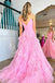 Elegant V-neck Sleeveless A-line Long Prom Dress,PDS1115