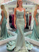 Cute Spaghetti Straps Sleeveless Mermaid Long Prom Dress,PDS11756