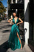 Sexy Deep V-neck Sleeveless Side Slit A-line Long Prom Dress,PDS11533