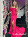 Ruffles One Shoulder Side Slit Sleeveless Mermaid Long Prom Dress,PDS11754