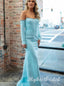 Elegant Off Shoulder Sleeveless Mermaid Long Prom Dress,PDS11755