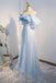 Elegant Spaghetti Straps Bow A-line Floor Length Long Prom Dress,PDS11571
