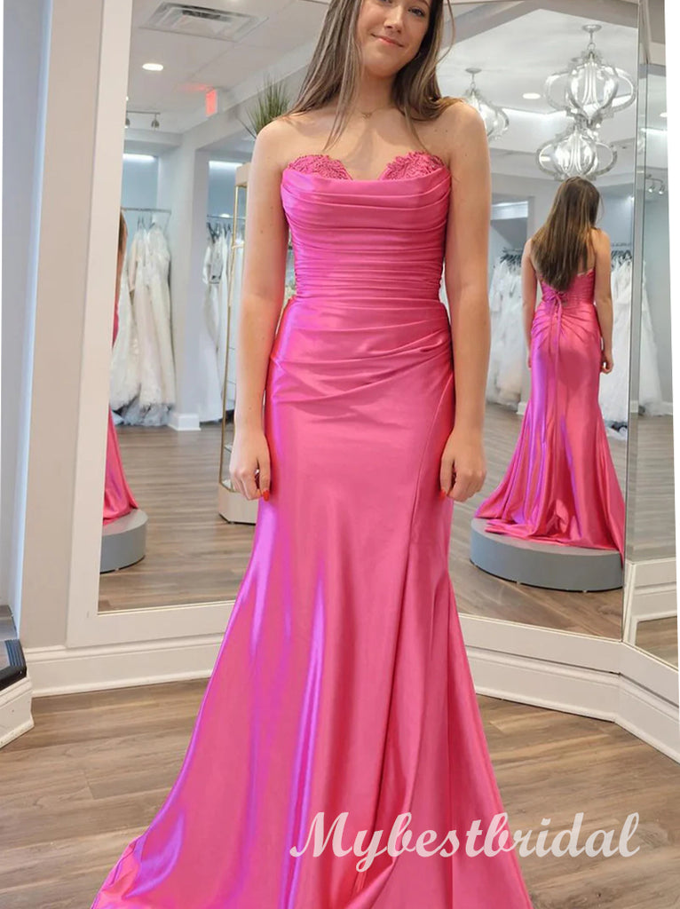 Cute Sweetheart Sleeveless Mermaid Long Prom Dress,PDS11745
