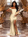 Mismatched Sleeveless One Shoulder Side Slit Mermaid Bridesmaid  Dressess, BDS0382
