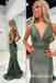 Sexy V-neck Open Back Sleeveless Mermaid Long Prom Dress,PDS11751