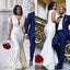 Elegant V-neck Sleeveless Simple Long Mermaid Bridesmaid Dressess, BDS0298