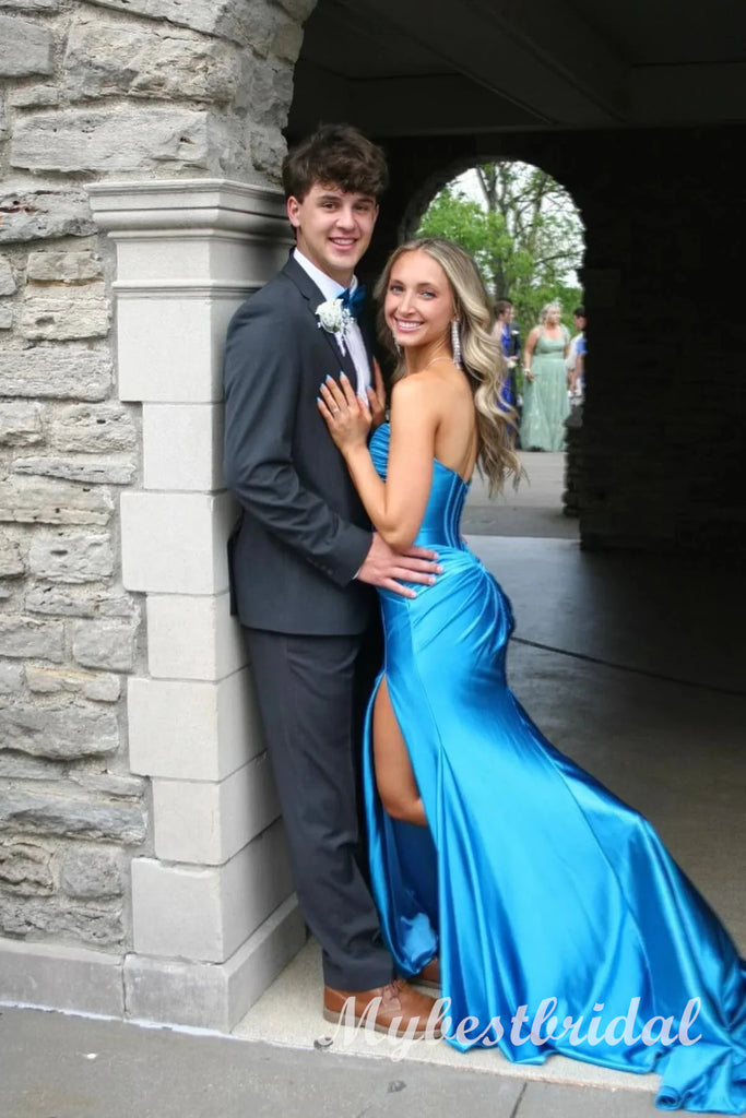 Sexy Sweetheart Sleeveless Side Slit Mermaid  Long Prom Dress,PDS11735