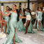 Sexy One shoulder Sleeveless Mermaid Bridesmaid Dressess, BDS0348