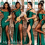 Mismatched One Shoulder Side Slit Sleeveless Mermaid Bridesmaid  Dressess, BDS0383