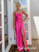 Simple Spaghetti Straps Sleeveless Mermaid Long Prom Dress,PDS11750