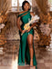 Mismatched One Shoulder Side Slit Sleeveless Mermaid Bridesmaid  Dressess, BDS0383