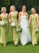 Mismatched Elegant Sweetheart Simple Long A-line Bridesmaid Dressess, BDS0297