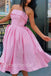Elegant Strapless Sleeveless A-line Short Mini Homecoming Dress,  HDS0153