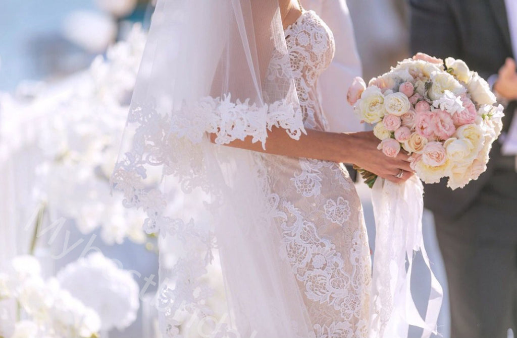 Elegant Sweetheart Sleeveless Mermaid Lace applique  Wedding Dresses, WDY0342