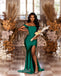 Mismatched One Shoulder Side Slit Sleeveless Mermaid Bridesmaid  Dressess, BDS0383