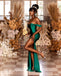 Mismatched One Shoulder Side Slit Sleeveless Mermaid Bridesmaid  Dressess, BDS0383