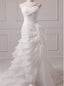 Elegant One shoulder Sleeveless Mermaid Lace applique Wedding Dresses, WDY0346
