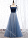 Elegant Spaghetti Straps Sleeveless A-line Long Prom Dress,PDS11555