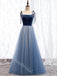 Elegant Spaghetti Straps Sleeveless A-line Long Prom Dress,PDS11555