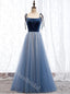 Elegant Spaghetti Straps Sleeveless A-line Long Prom Dress,PDS11555