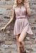 Elegant V-neck Sleeveless A-line Short Mini Homecoming Dress,  HDS0092