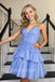 Sexy V-neck Sleeveless A-line Short Mini Homecoming Dress,  HDS0094