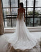 Sparkly Pearl  Square Sleeveless A-line  Wedding Dresses, WDY0340