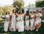 Mismatched Elegant Sleeveless Side slit Sheath Bridesmaid Dressess, BDS0337