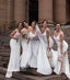 Elegant Scoop Sleeveless Side slit  Mermaid Bridesmaid Dressess, BDS0346