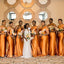 Mismatched Elegant Off shoulder Sleeveless Sheath Bridesmaid  Dressess, BDS0360