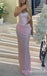 Pink Strapless Sleeveless Mermaid Floor Length Prom Dress,PDS11638