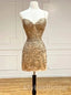 Sexy Sleeveless Sweetheart Sheath Short Mini Homecoming Dress,  HDS0124