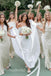 Mismatched V-neck Sleeveless  Mermaid Bridesmaid  Dressess, BDS0386