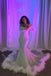 Sparkly Off Shoulder Sleeveless Side Slit Mermaid Floor Length Prom Dress,PDS11598