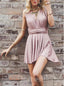 Elegant V-neck Sleeveless A-line Short Mini Homecoming Dress,  HDS0092