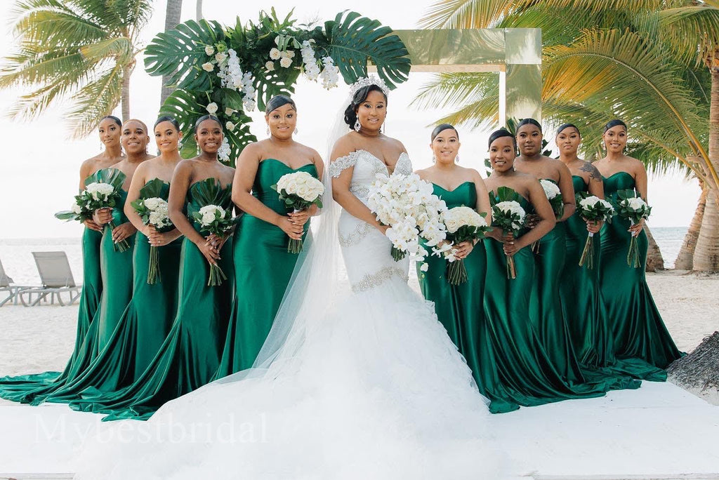 Mismatched Elegant Sweetheart Sleeveless Mermaid Bridesmaid  Dressess, BDS0354