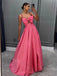 Pink Elegant Sweetheart Sleeveless A-line Long Floor Length Prom Dress,PDS11475