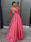 Pink Elegant Sweetheart Sleeveless A-line Long Floor Length Prom Dress,PDS11475