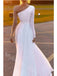 Elegant Long Sleeves Side Slit A-line  Wedding Dresses, WDY0347