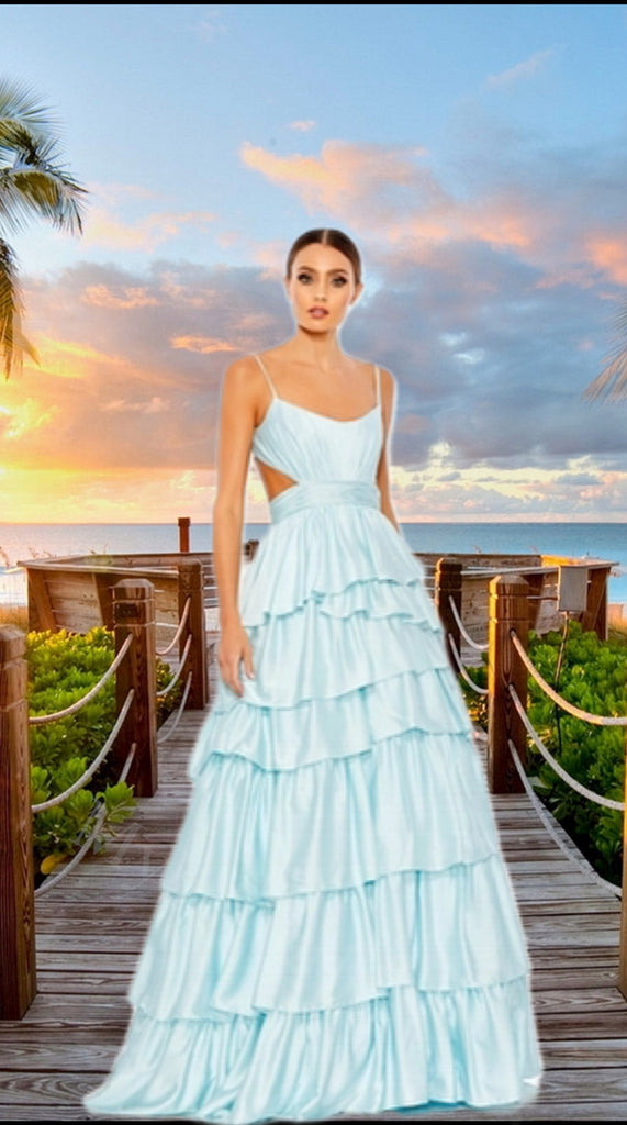 Sexy Scoop Sleeveless A-line Long Floor Length Prom Dress,PDS1144