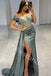 Elegant Sweetheart Off soulder Side slit Sheath Long Prom Dress,PDS1100
