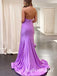 Purple Halter Sleeveless Mermaid Long Prom Dress,PDS11722