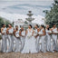Elegant One shoulder Sleeveless Mermaid Bridesmaid  Dressess, BDS0375