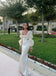 Ivory Square Long Sleeves Mermaid Floor Length Prom Dress,PDS11617