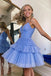 Sexy V-neck Sleeveless A-line Short Mini Homecoming Dress,  HDS0094