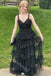Elegant V-neck Sleeveless A-line Floor Length Long Prom Dress,PDS11567