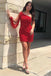 Elegant One shoulder Sleeveless Sheath Short Mini Homecoming Dress,  HDS0147