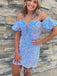 Sweetheart Off shoulder SheathShort Mini Homecoming Dress,  HDS0145