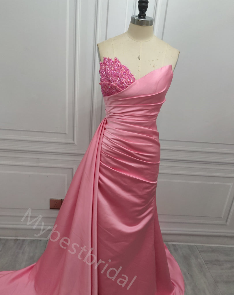 Sexy V-neck Sleeveless Mermaid Long Prom Dress,PDS11549