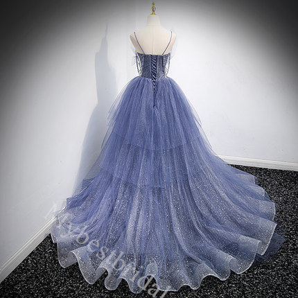 Elegant V-neck Sleeveless A-line Floor Length Long Prom Dress,PDS11568